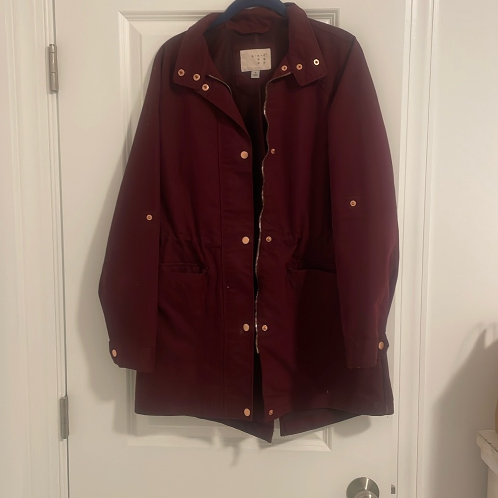 Maroon cargo jacket size: medium